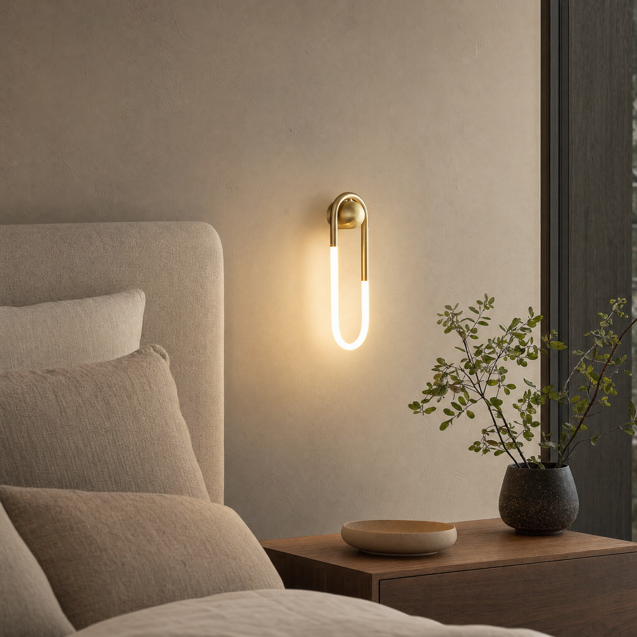 Rudi Loop Wall Lamp - modern luxury bedroom lifestyle