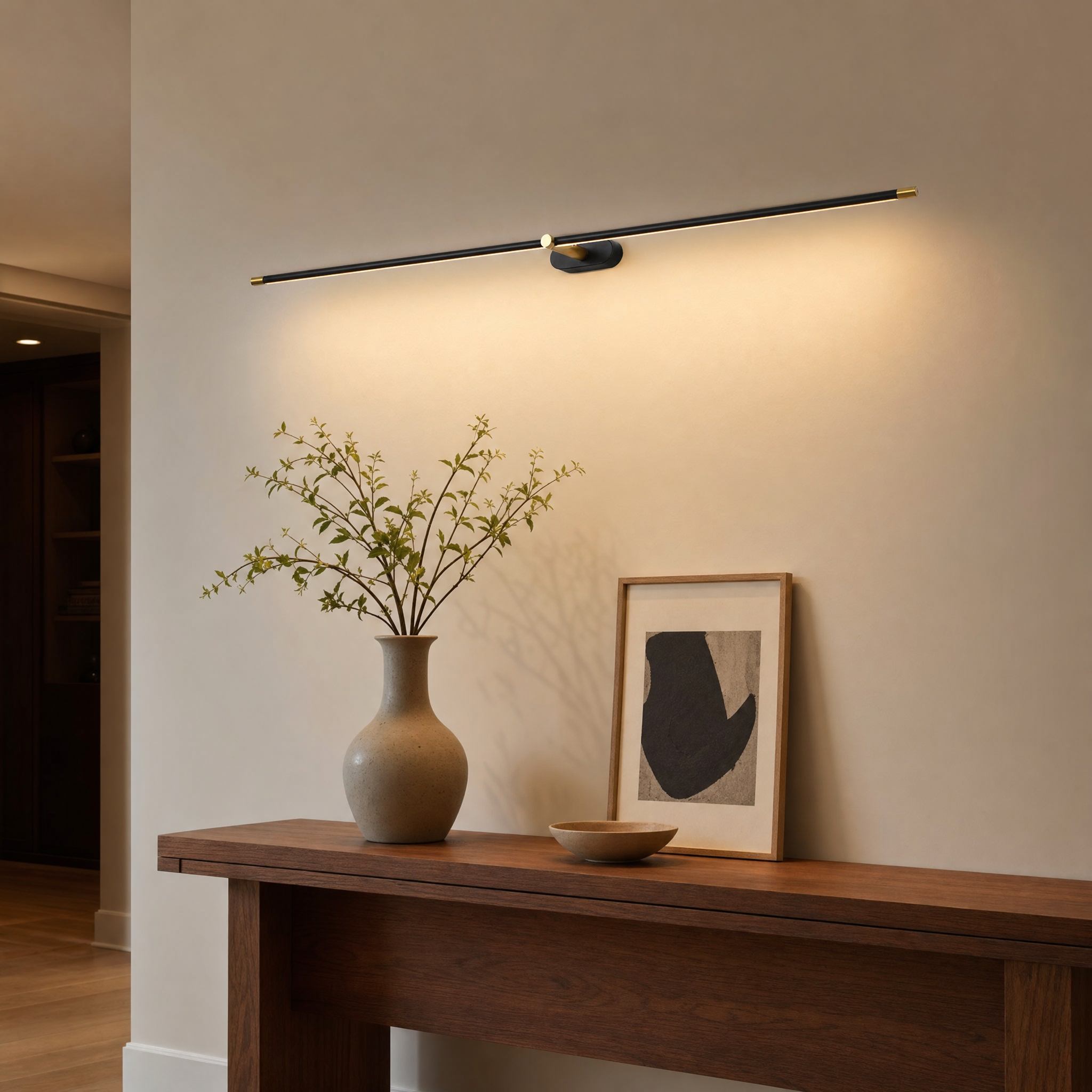 Minimalist Linear Wall Lamp - contemporary entryway lifestyle