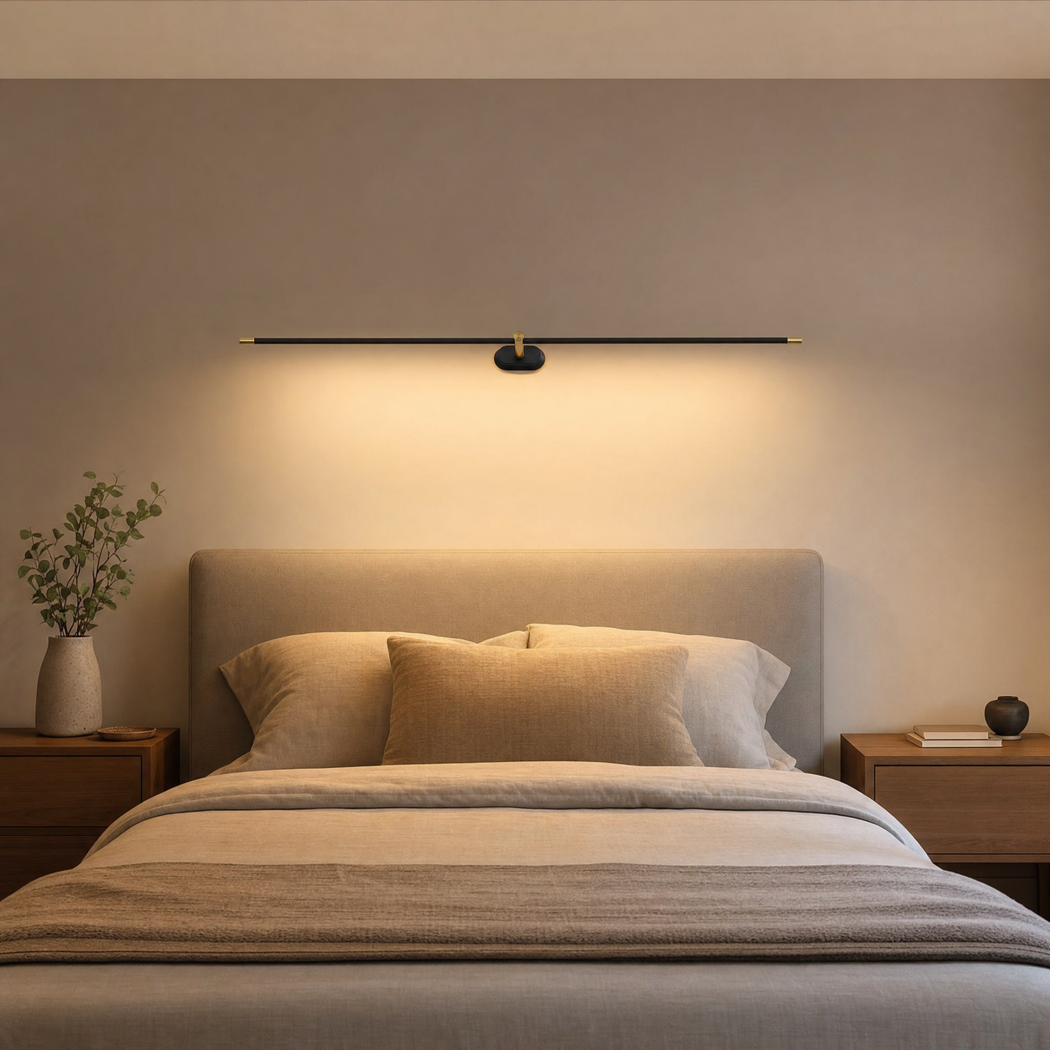 Minimalist Linear Wall Lamp - bedroom lifestyle