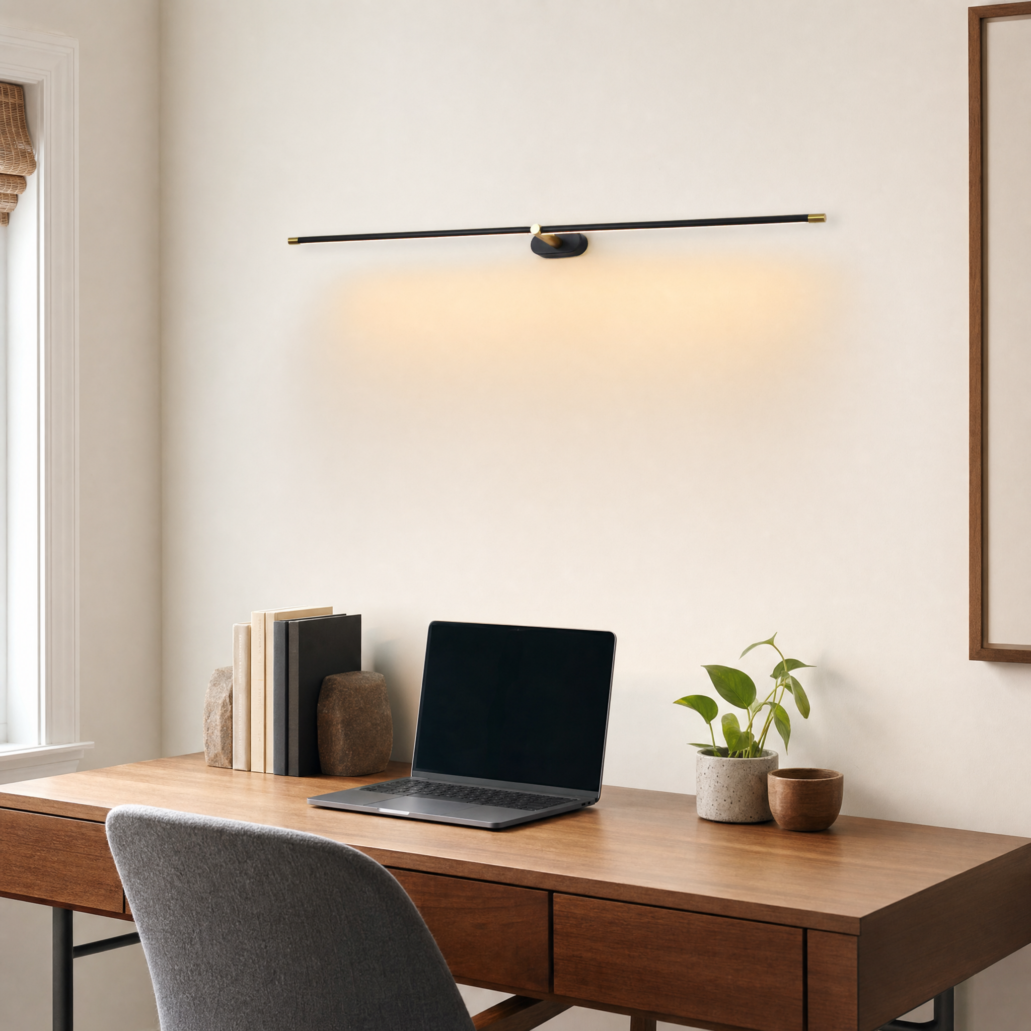 Minimalist Linear Wall Lamp - home office lifestyle