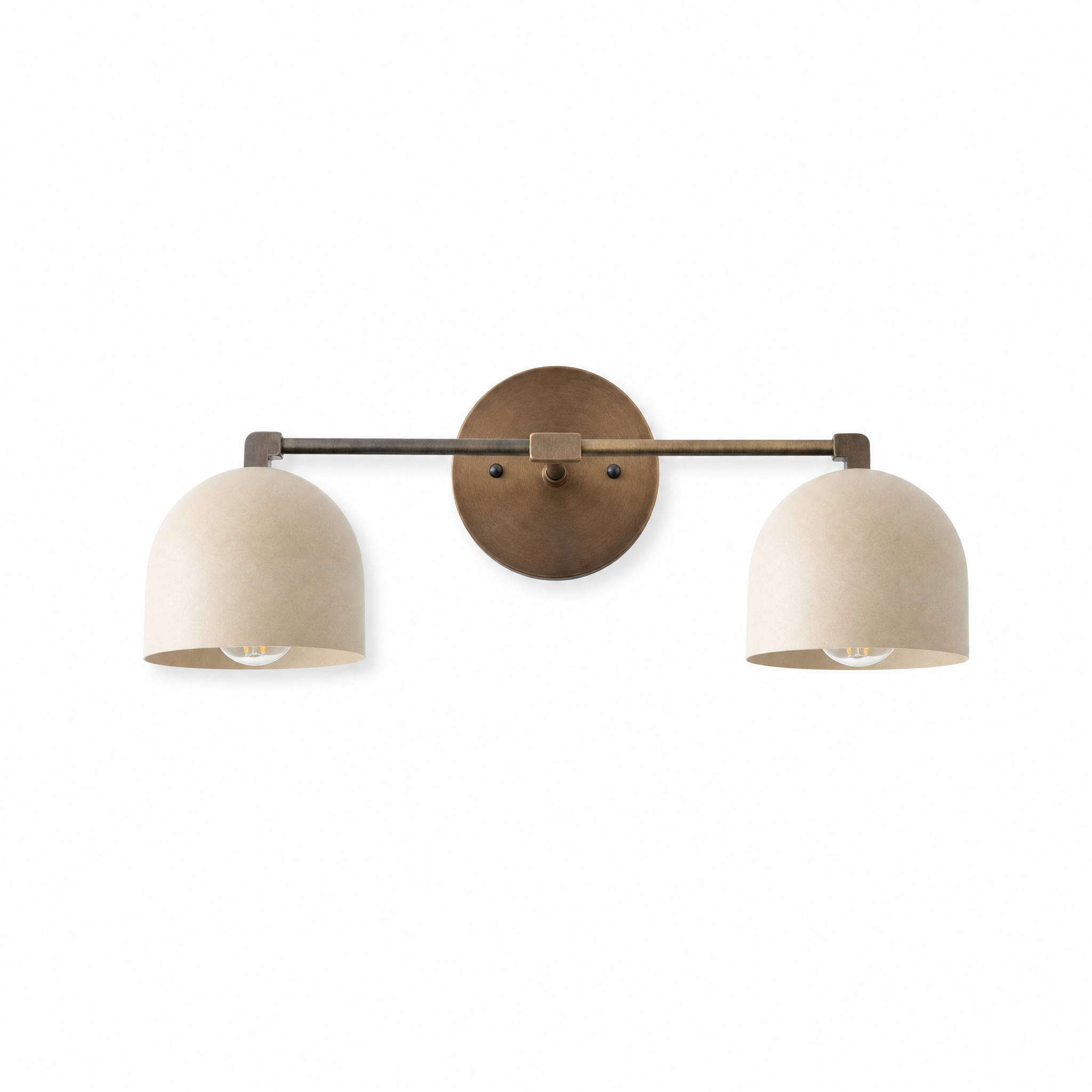 Metio dome vanity wall light on white background