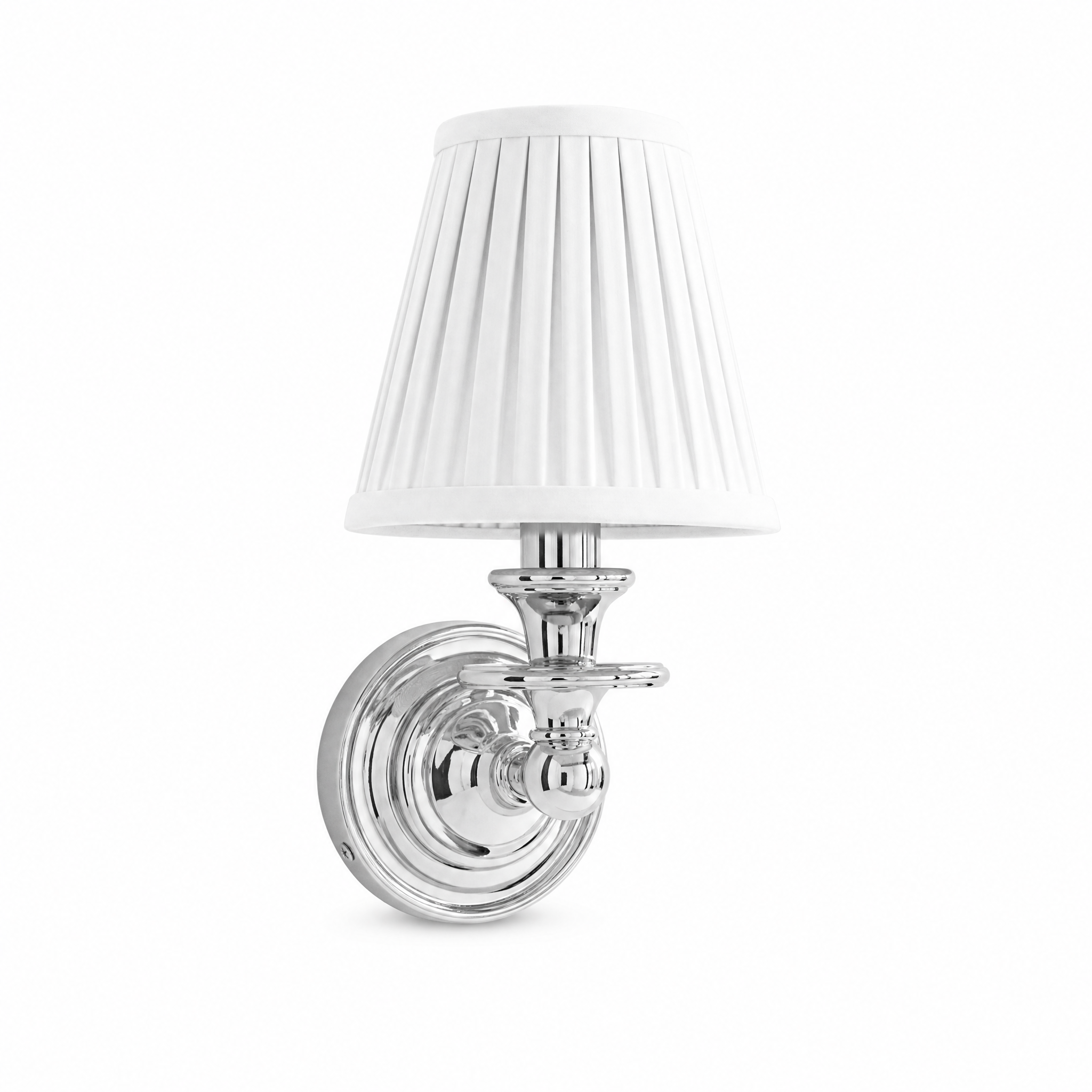 Rowan drum shade wall sconce on white background