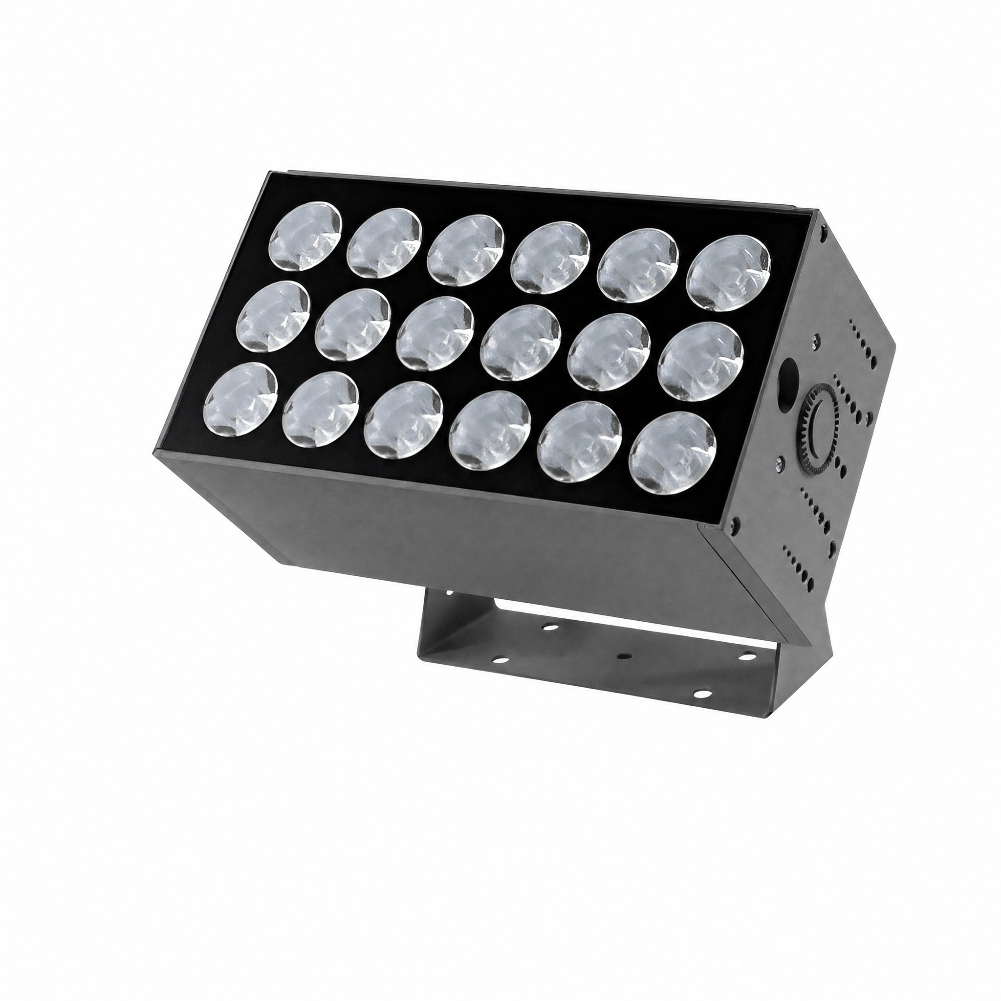 IP67 LED floodlight - charcoal block with LED grid, studio white