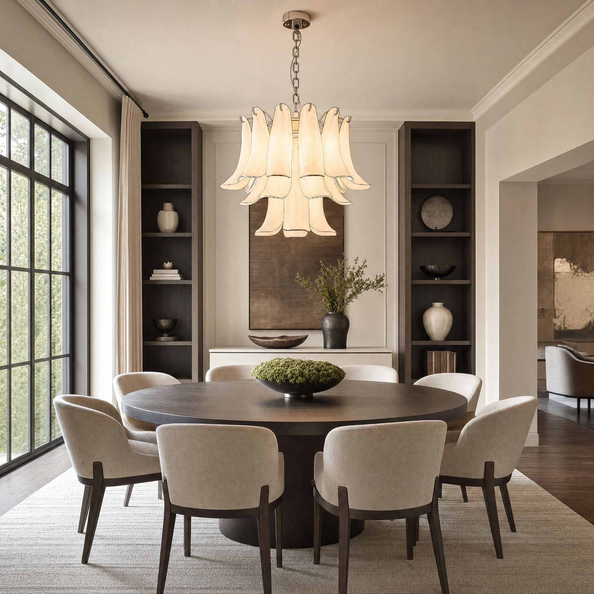 Murano Glass Petal Chandelier - dining lifestyle