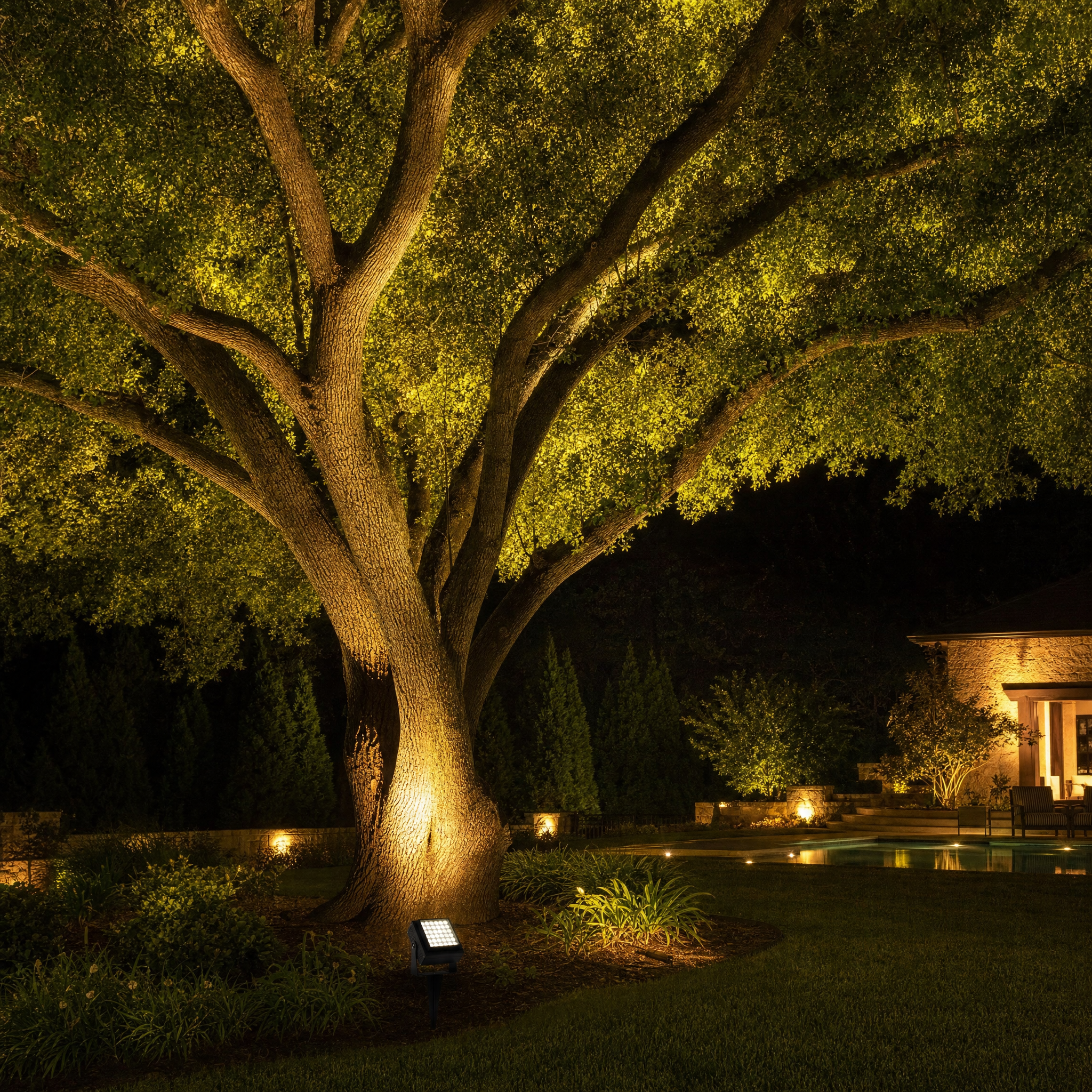 RGB Tree Spot - mature oak luxury backyard lifestyle