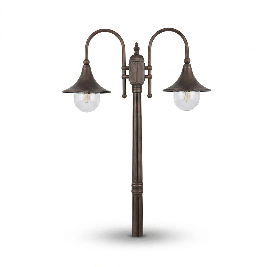 Vintage Flared LED Outdoor Pathway Lights - studio white