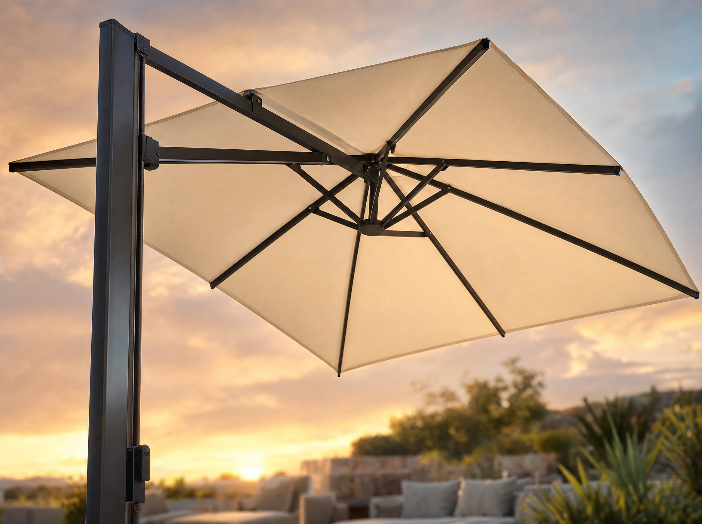 Patio Umbrellas - cantilever umbrella close-up hero