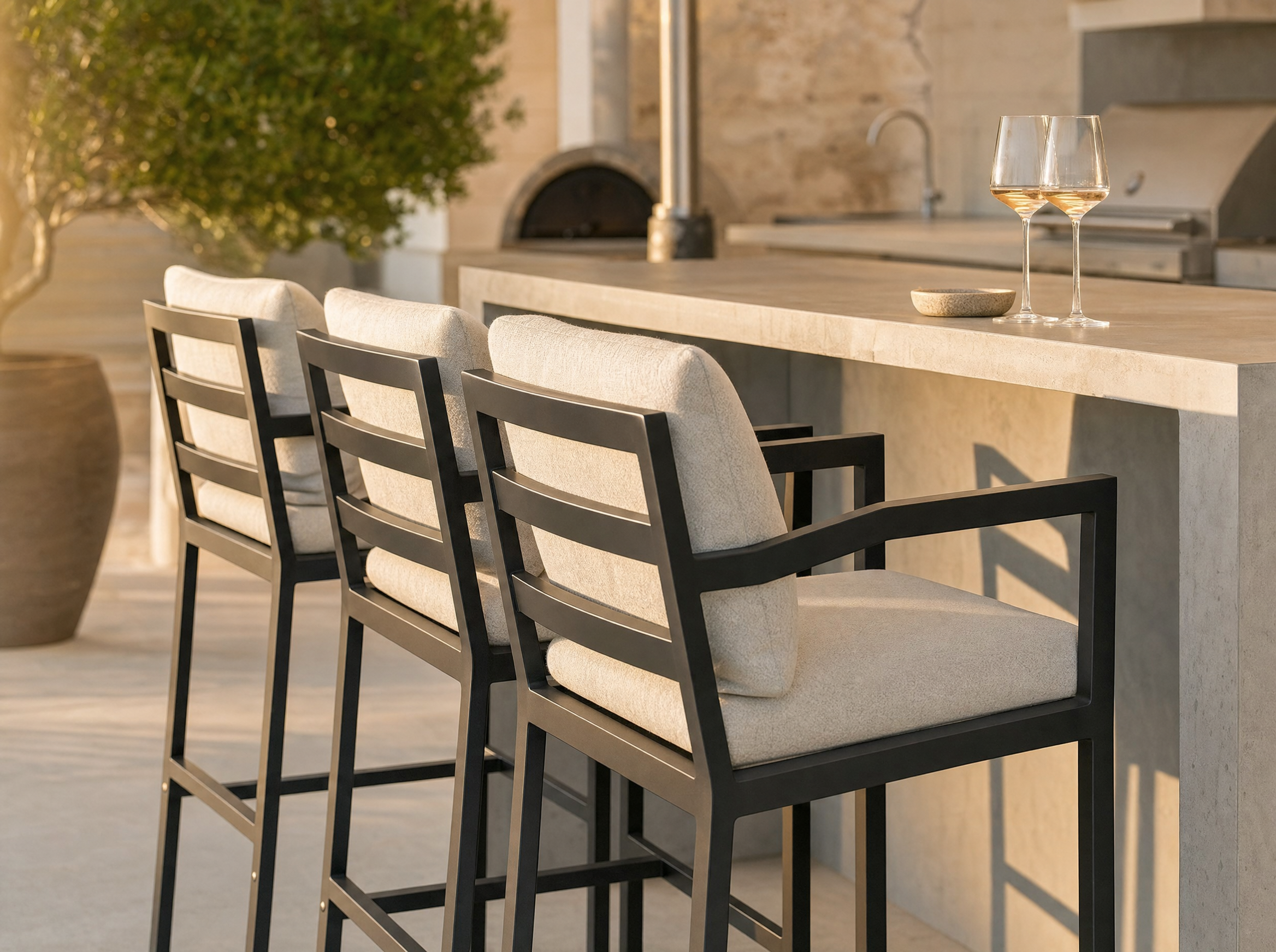 Outdoor Bar Stools - matching bar stools hero