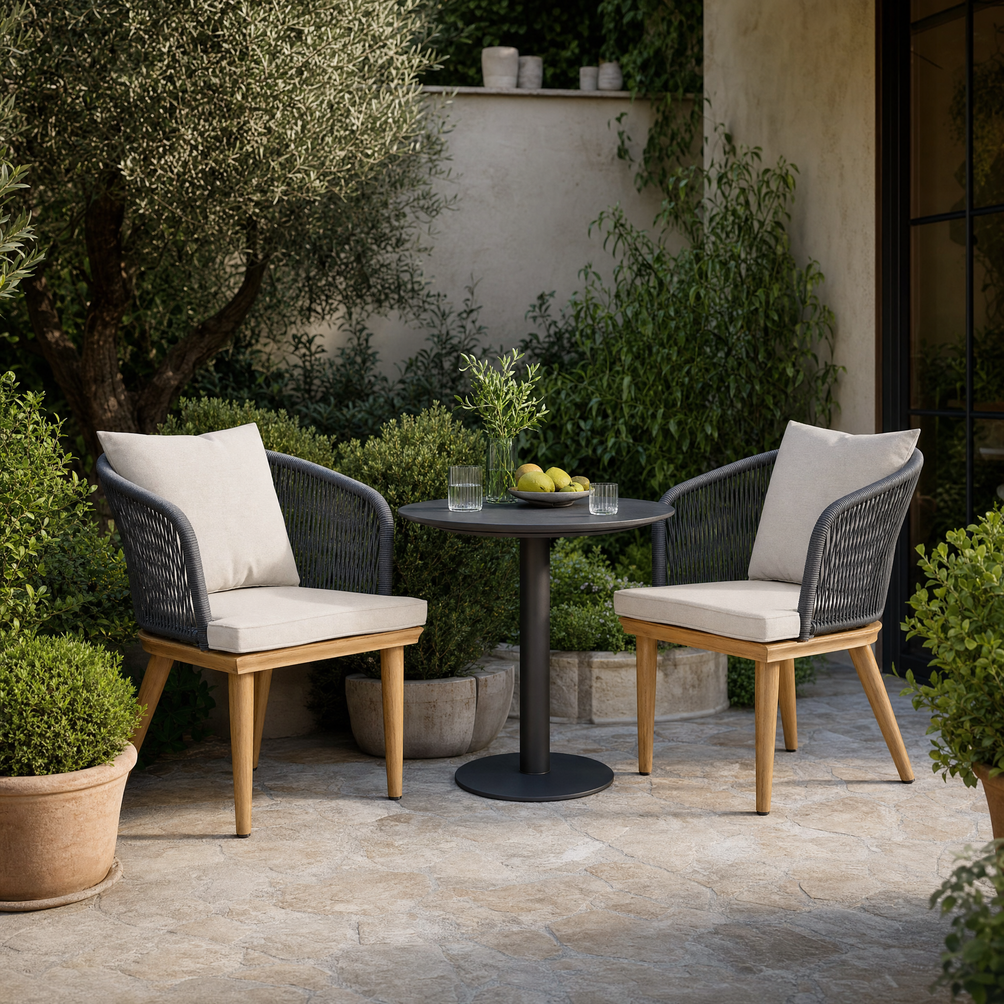 Purple Leaf 2-Piece Bistro Chair Set - garden corner lifestyle