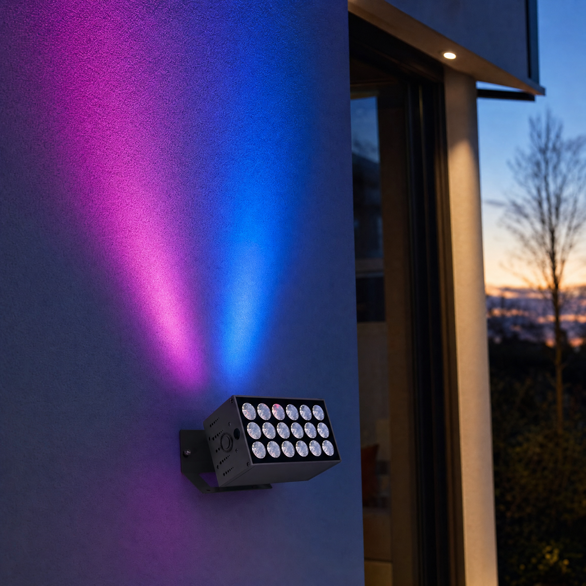 IP67 LED floodlight - RGB exterior wall wash lifestyle