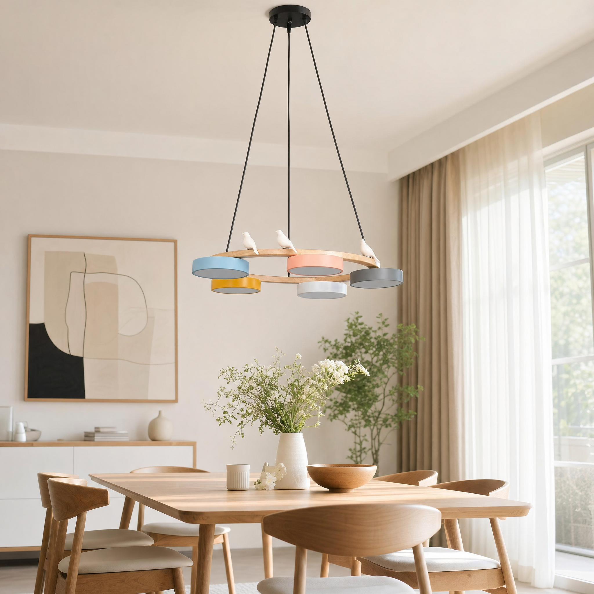 Sienna Bird Round Chandelier - dining lifestyle