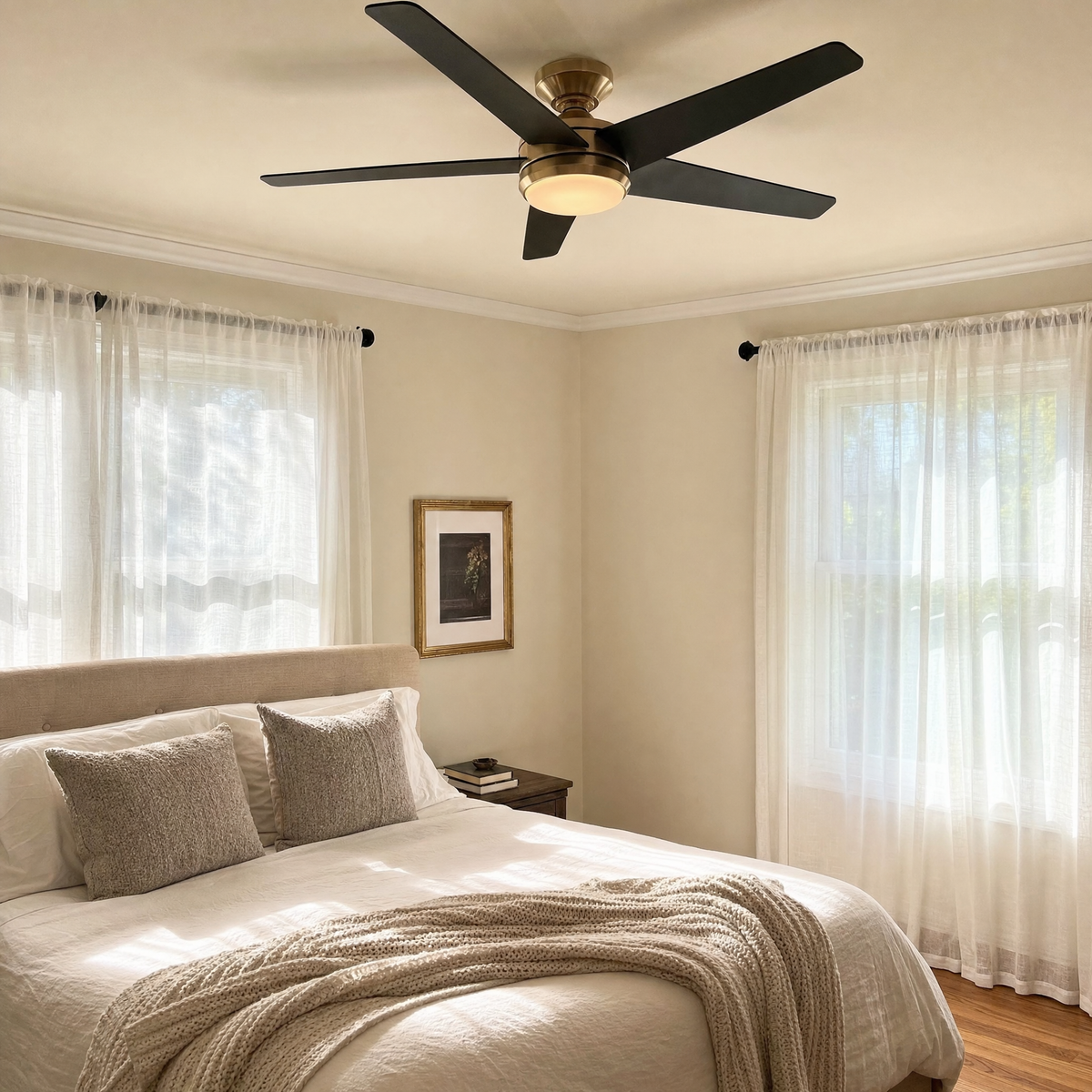 Customer review photo - ceiling fan bedroom