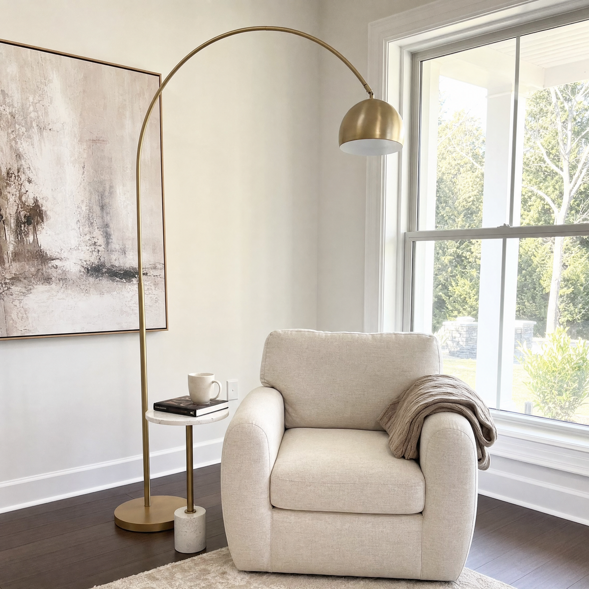 Customer review photo - floor lamp living room corner