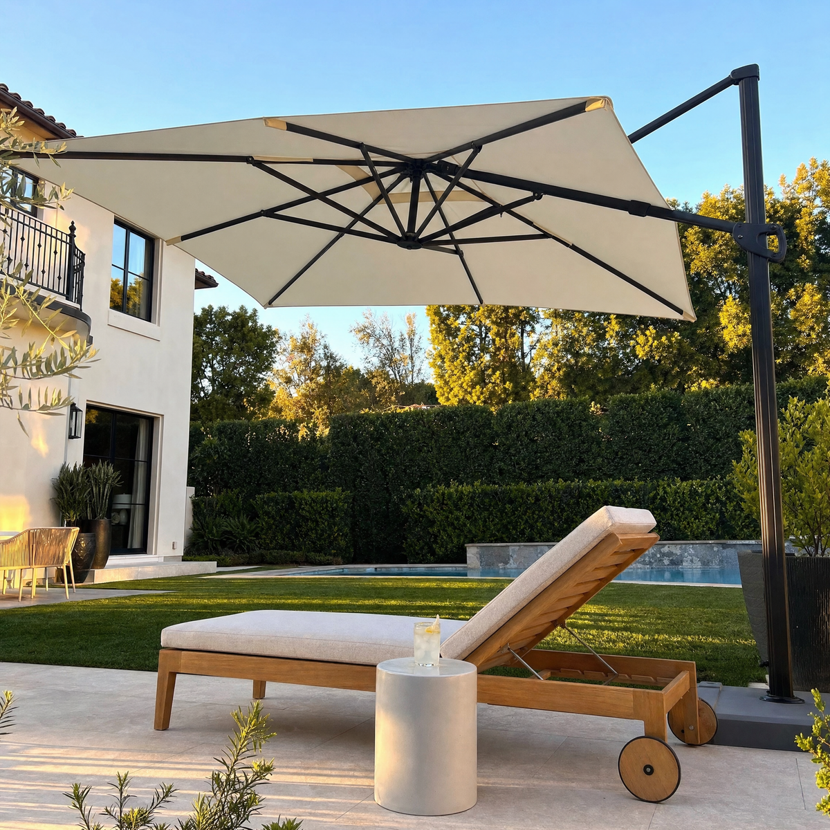 Customer review photo - patio umbrella luxury backyard