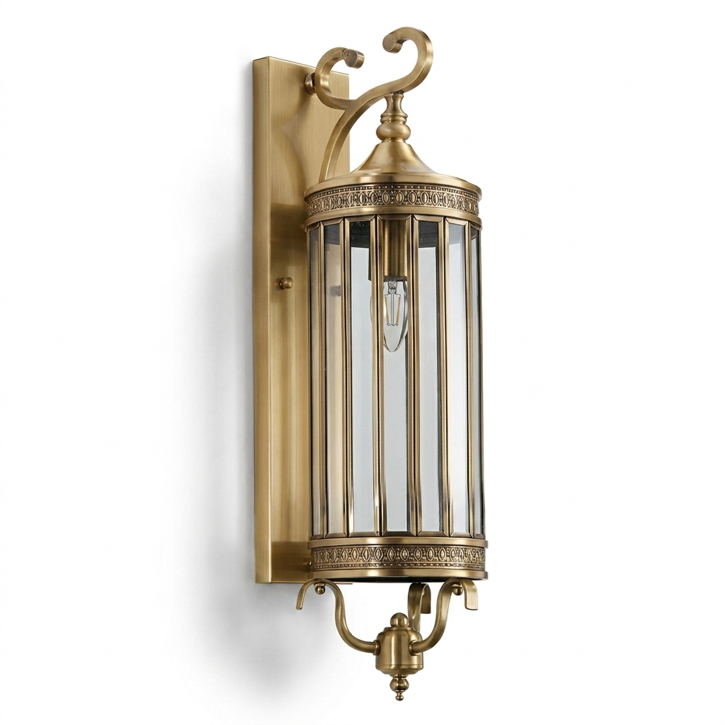 Vintage Mid Century LED Porch Wall Lights - studio white