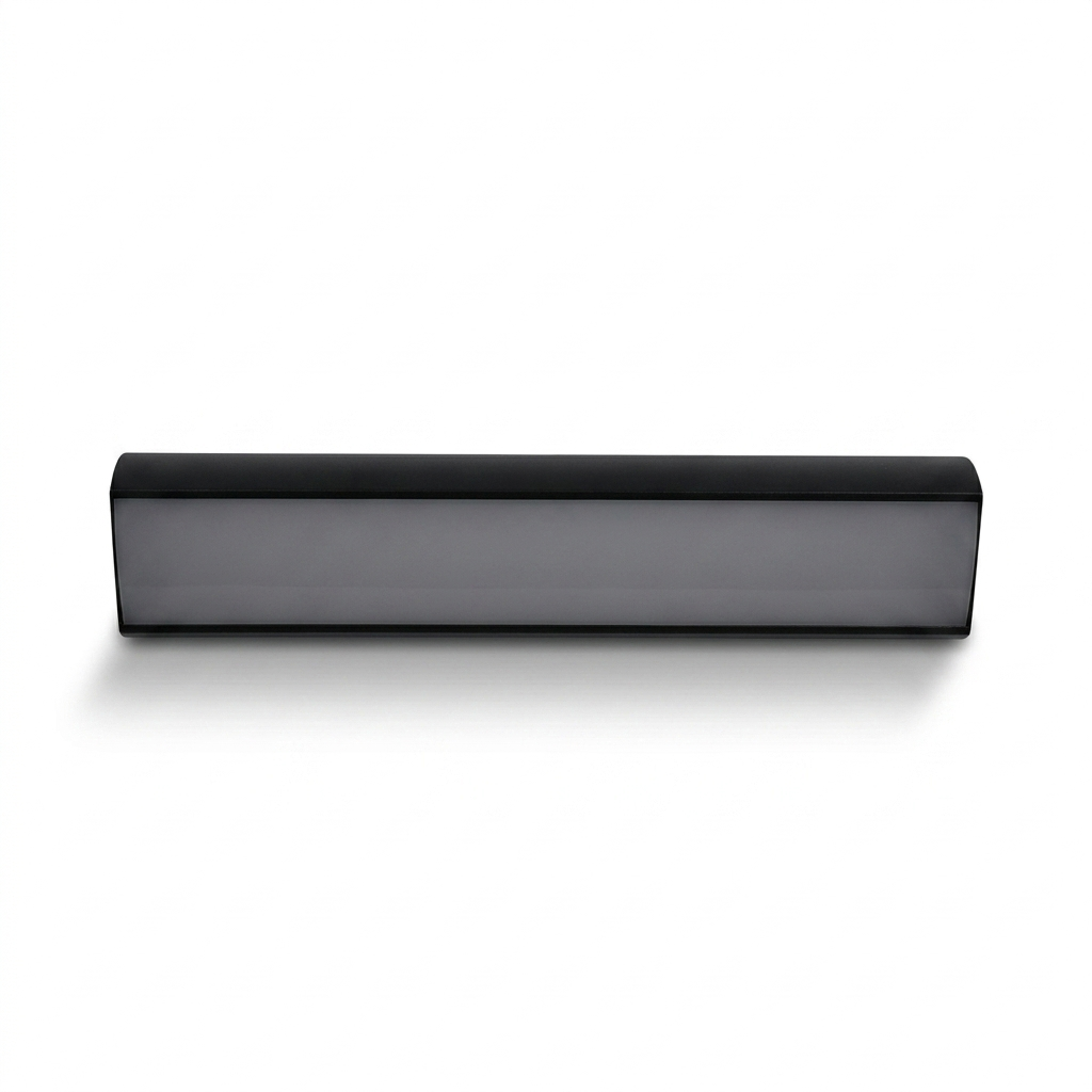 Black Waterproof LED Strip Porch Light - studio white